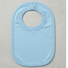 BB7: Plain Blue Pull Over Head Bib (Made in UK)